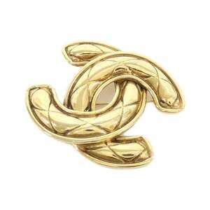 CHANEL Gold Brooch